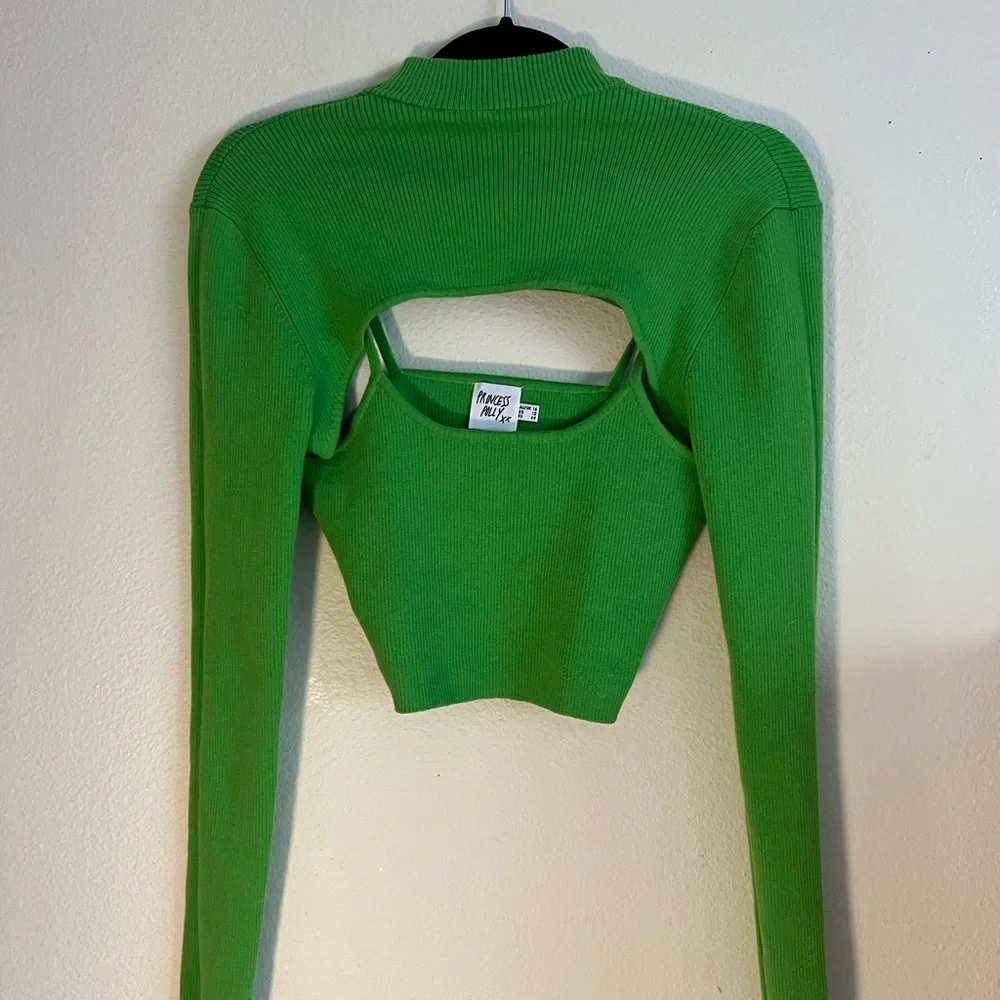 Princess Polly Green Two-Piece Knit Set - Picture 1 of 3